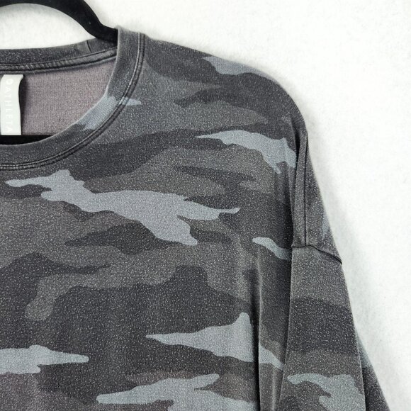 Athleta Sweater Womens Small Gray Camo Studio To Street Pullover Sweatshirt - Picture 2 of 11